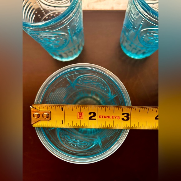 Set of 6 Bormioli Rocco Aqua Blue glasses. 4.75”H x 3.15”W Made in Italy - Picture 13 of 14